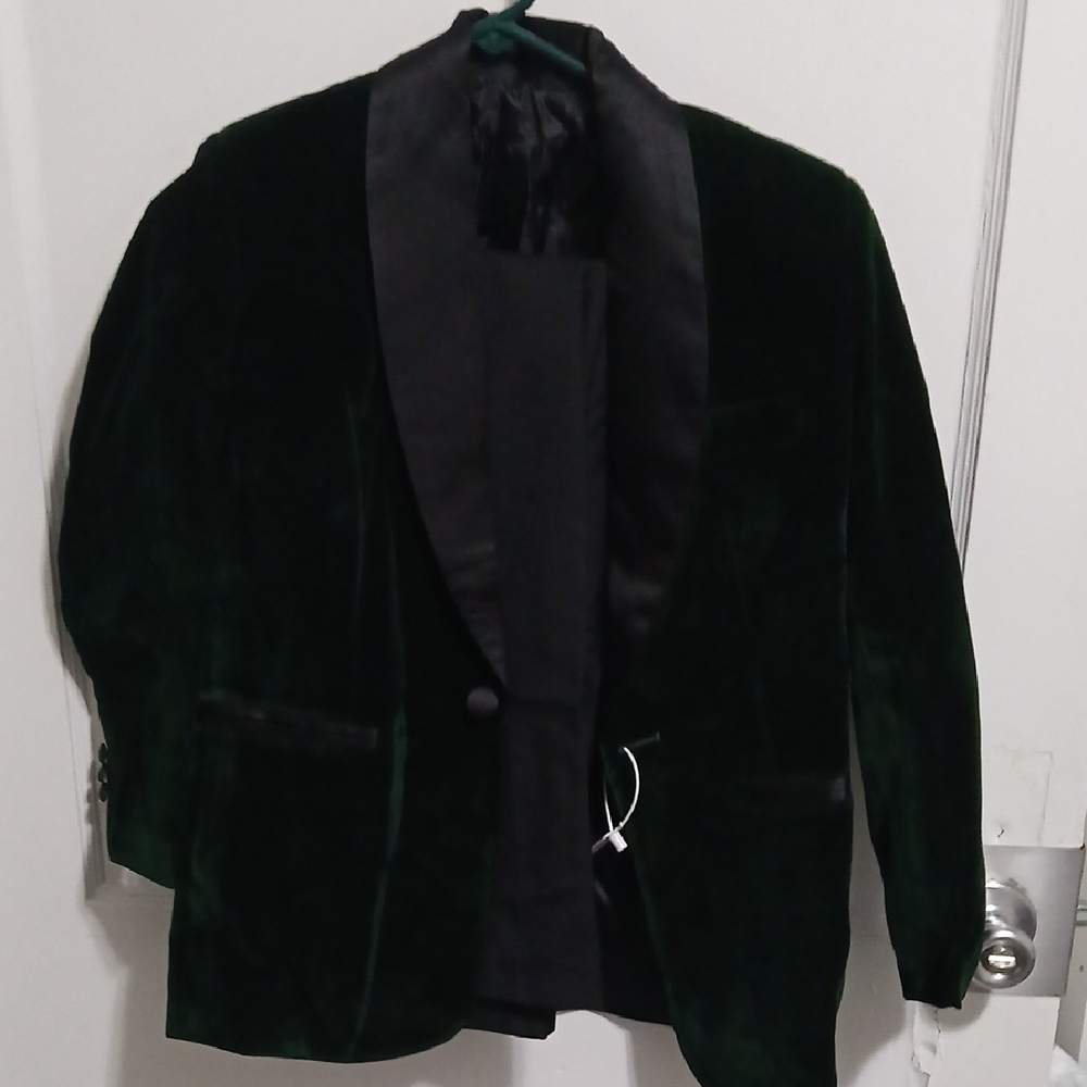 Men's Green Velvet Blazer